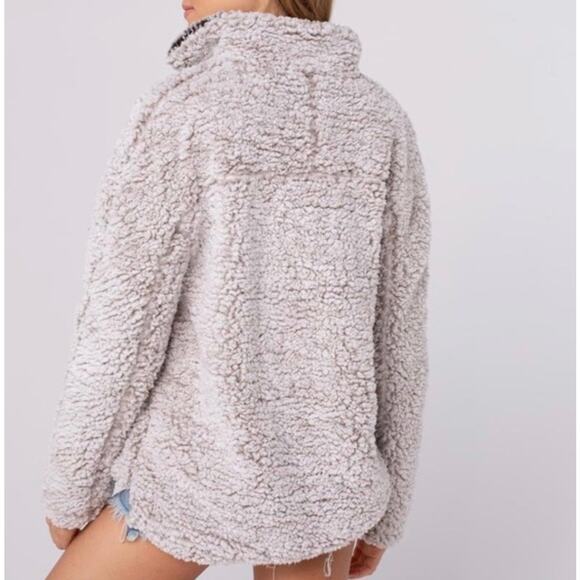 Thread & Supply Sherpa Quarter Zip Pullover Sweater - Picture 2 of 6